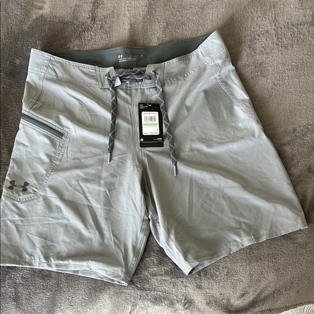 Under Armour Men's Gray Tide Chaser Boardshorts Shorts